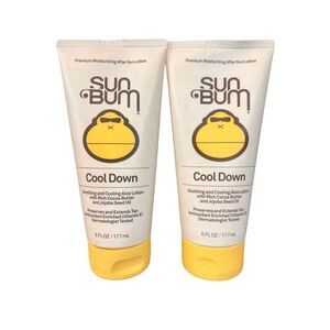2 Sun Bum COOL DOWN Premium Moisturizing After Sun Lotion - 6 Fl Oz each